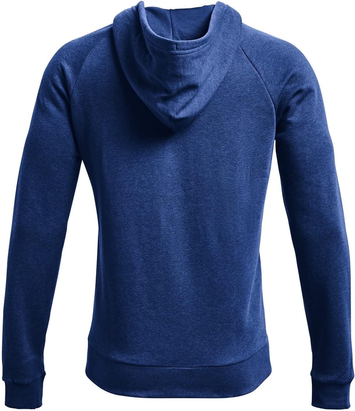 imageUnder Armour Mens Rival Fleece Sportstyle Logo HoodieTech Blue Light Heather 432Indigo