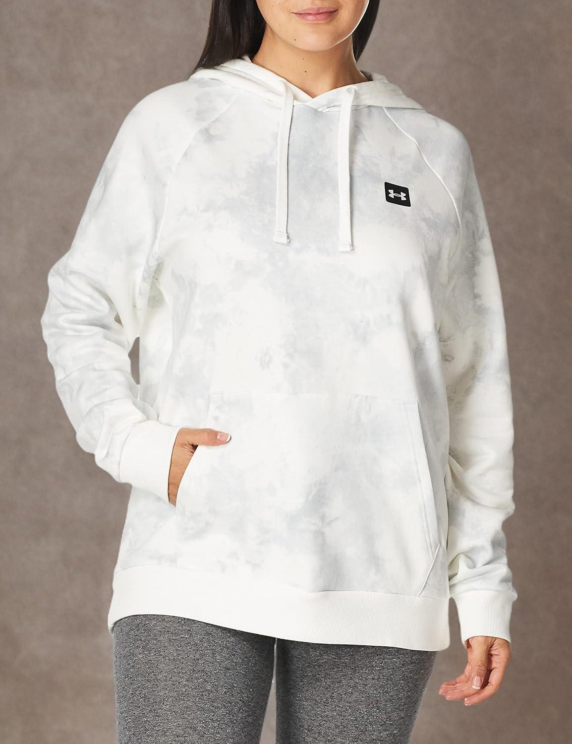 imageUnder Armour Mens Rival Fleece Sportstyle Logo HoodieWhite Tiedye