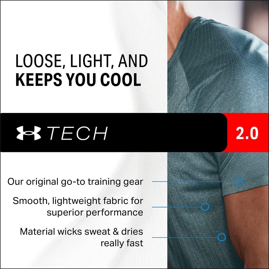 imageUnder Armour Mens Tech 20 ShortSleeve TShirtBeta 628Cordova