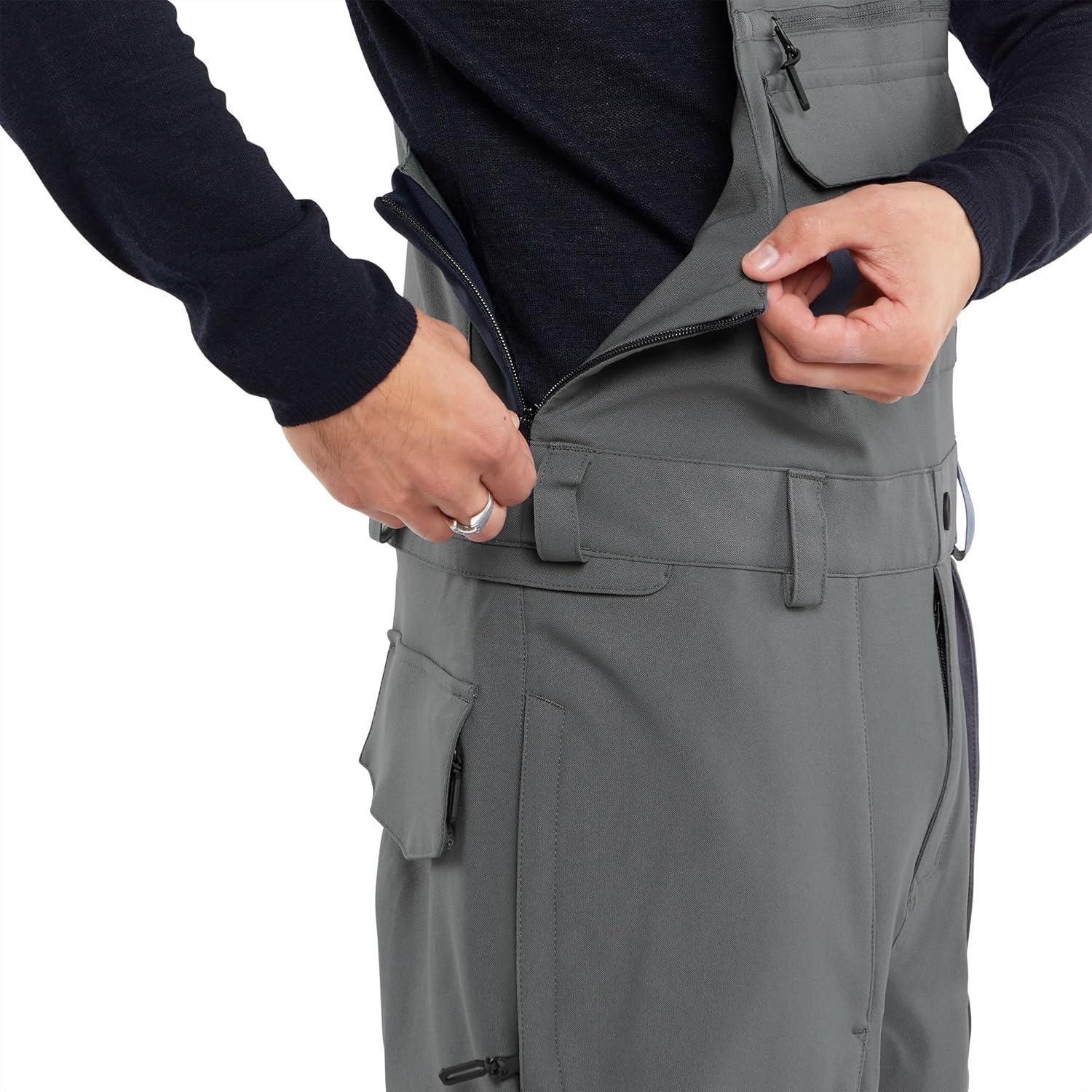 imageVolcom mens Roan Bib Overall Snowboard PantDark Grey S4