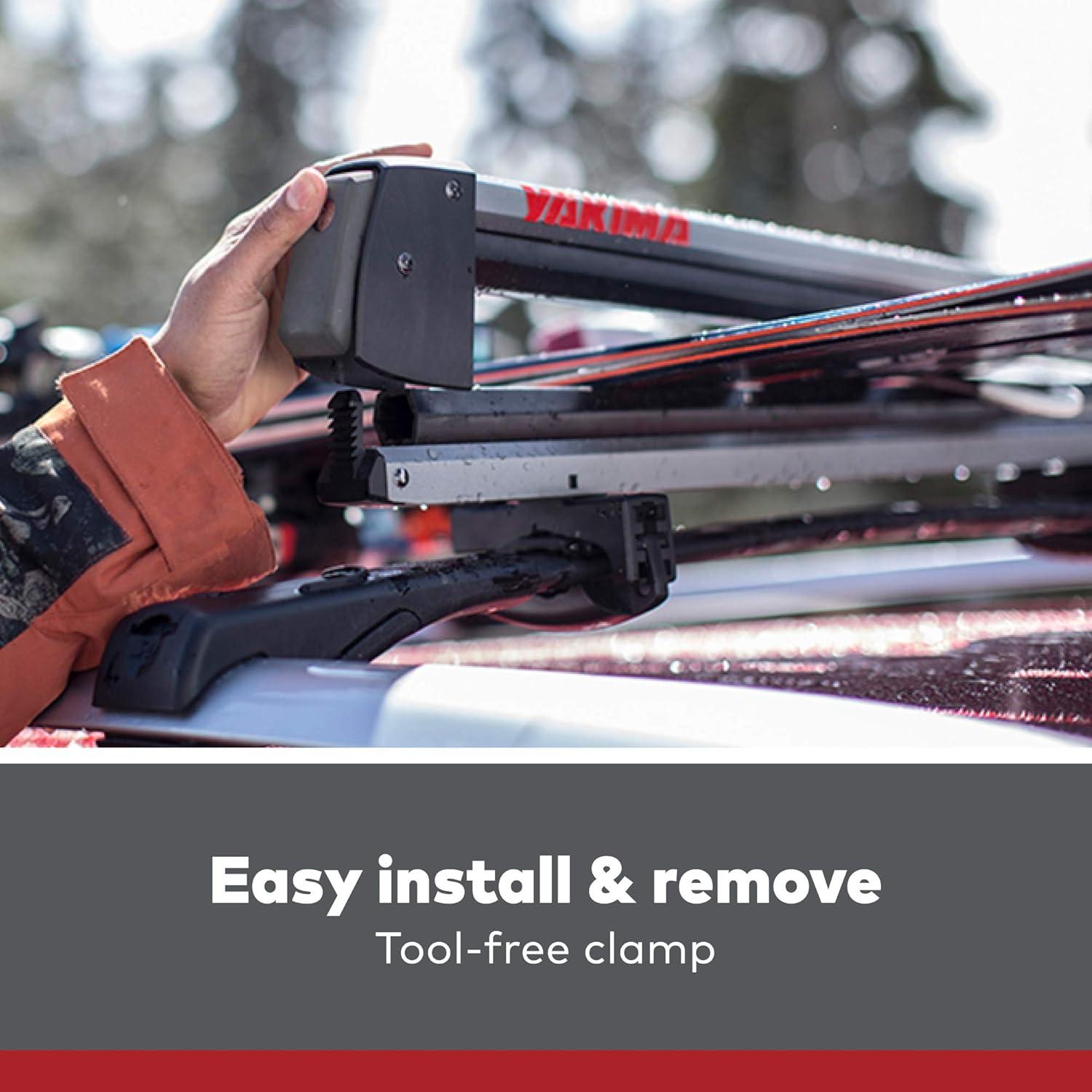 imageYAKIMA FreshTrack Ski ampamp Snowboard Mount Fits Most Roof Racks6 Ski Pairs2 Snowboards