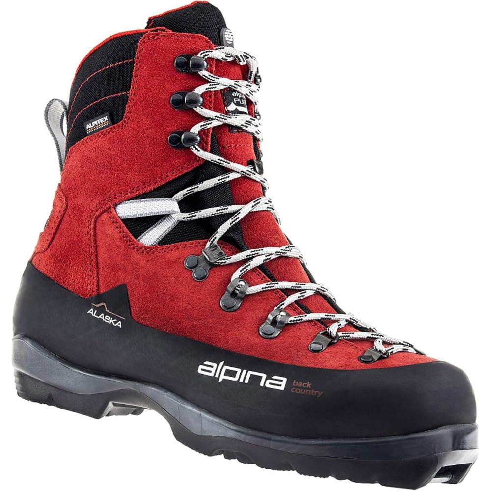 imageAlpina Sports Alaska Leather Backcountry Cross Country Nordic Ski BootsRed