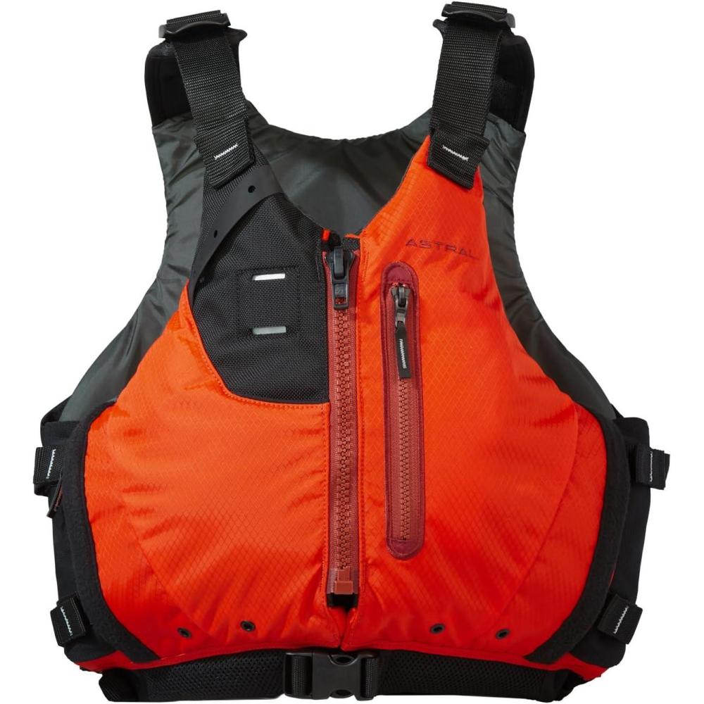 imageAstral Ceiba Life Jacket  USCG Type III PFD Adult Life Vest with BlueSign Approved Shell for Touring Canoeing Sailing ampamp WhitewaterFire Orange