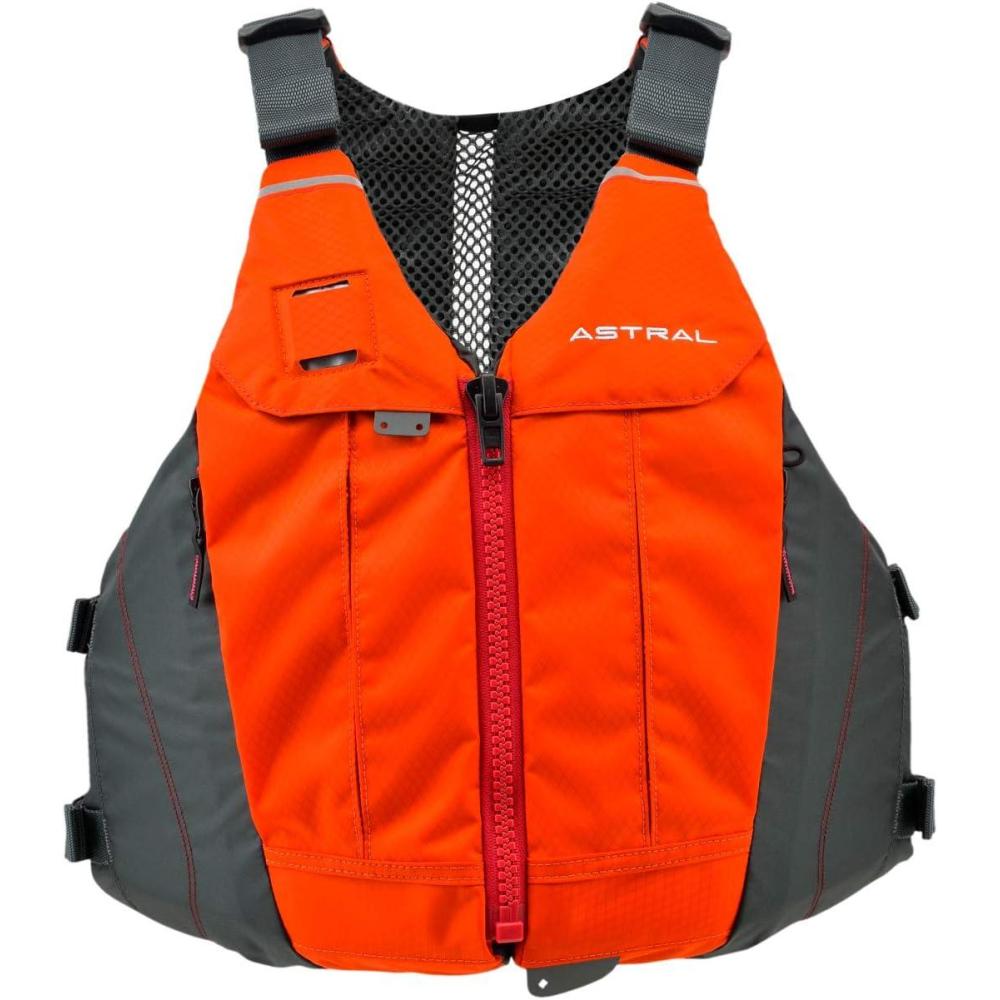 imageAstral ELinda Womens PFD Versatile Life Jacket for Kayaking Touring Fishing Fire Orange MediumLarge