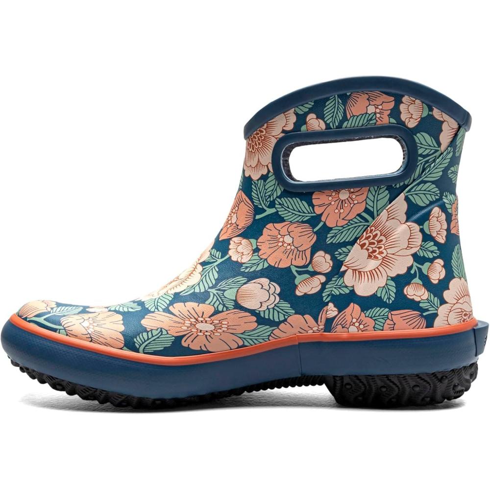 imageBOGS Womens Patch Ankle Tapestry Floral Rain BootNavy Multi