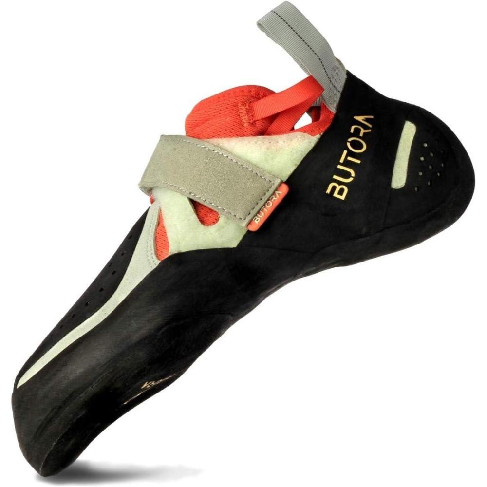 imageBUTORA Unisex Acro RockIndoor Climbing ShoesOrangeWhite