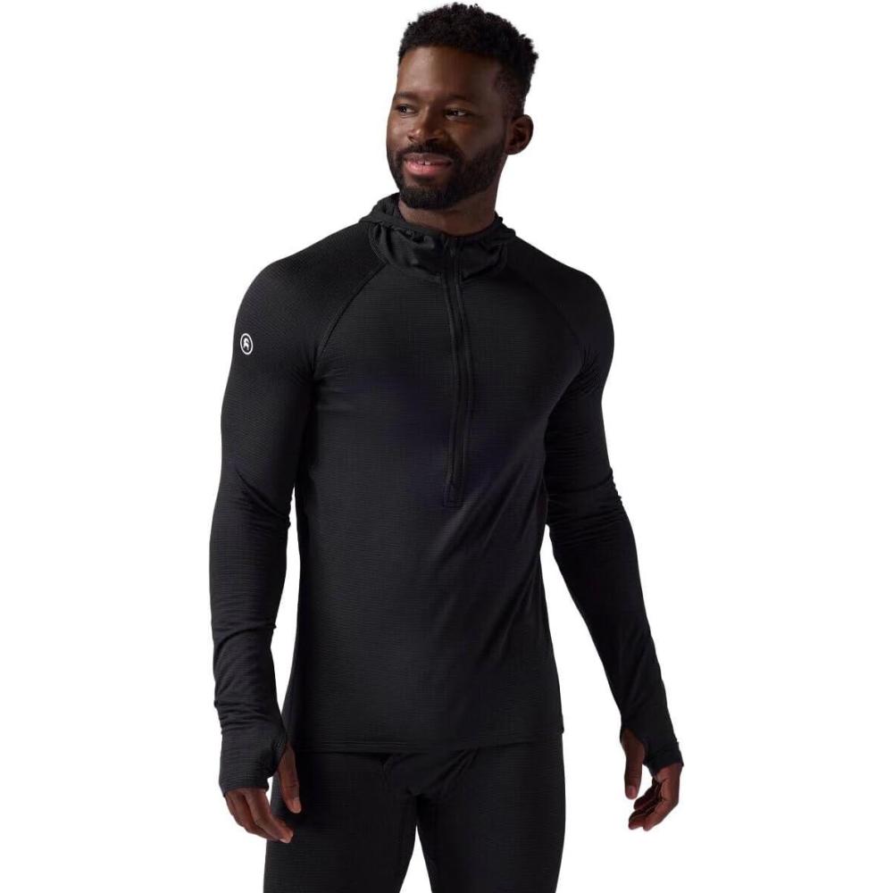 imageBackcountry Pines Microgrid UltraLt Baselayer 12Zip Scuba Top MensBlack