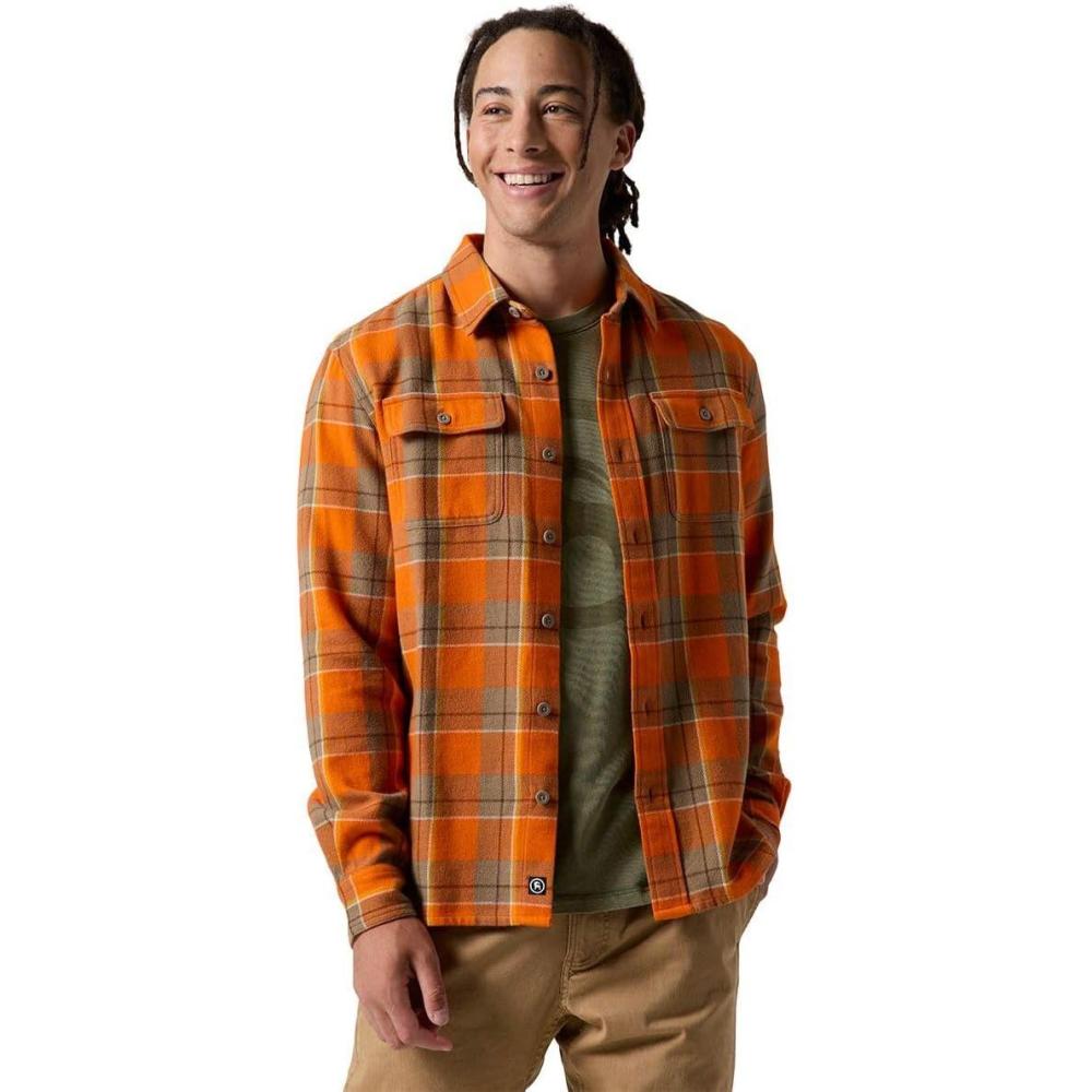 imageBackcountry Venture Midweight Flannel Shirt  MensBoundary Orange Drifter Plaid
