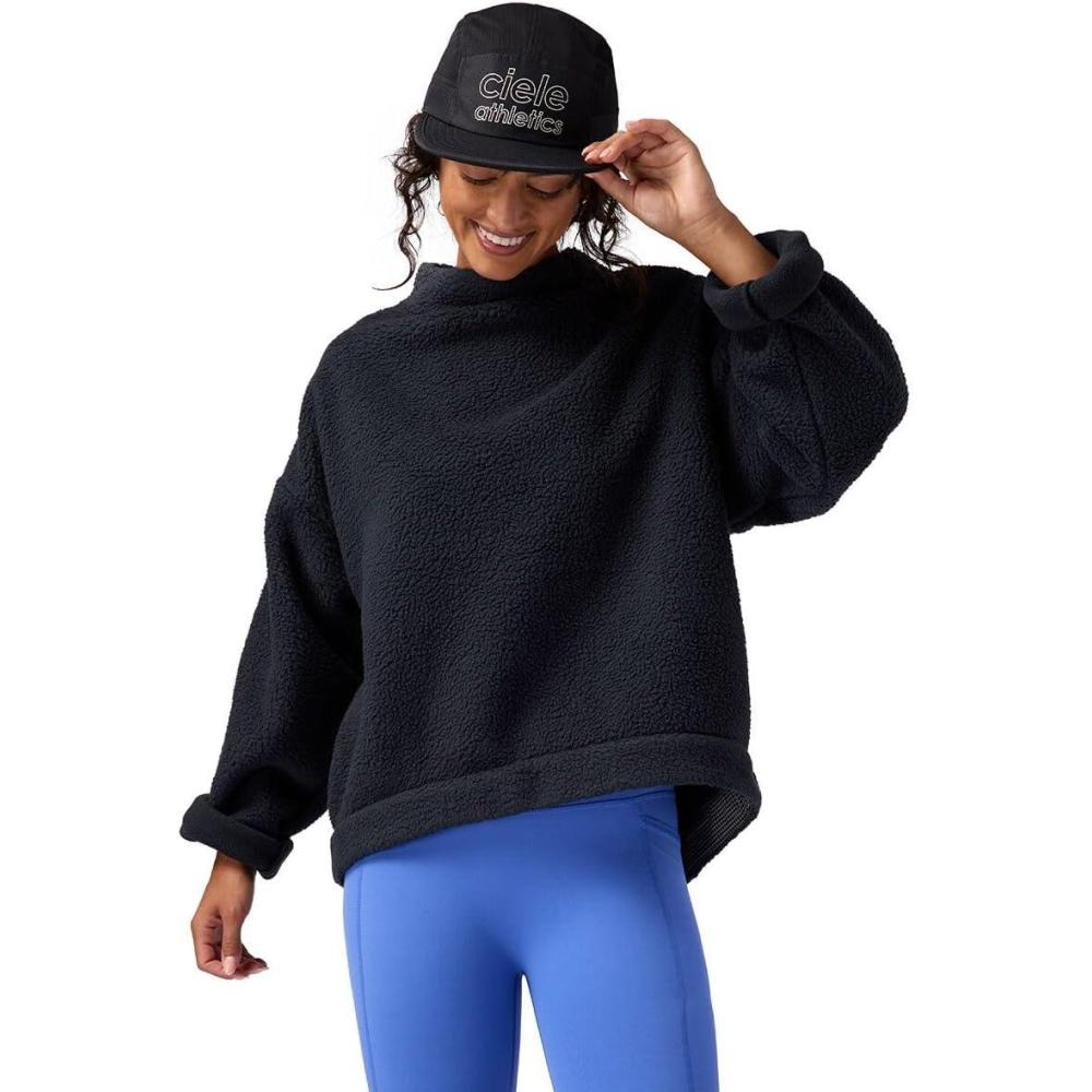 imageBackcountry Wander PileFleece MockNeck Top  WomensBlack