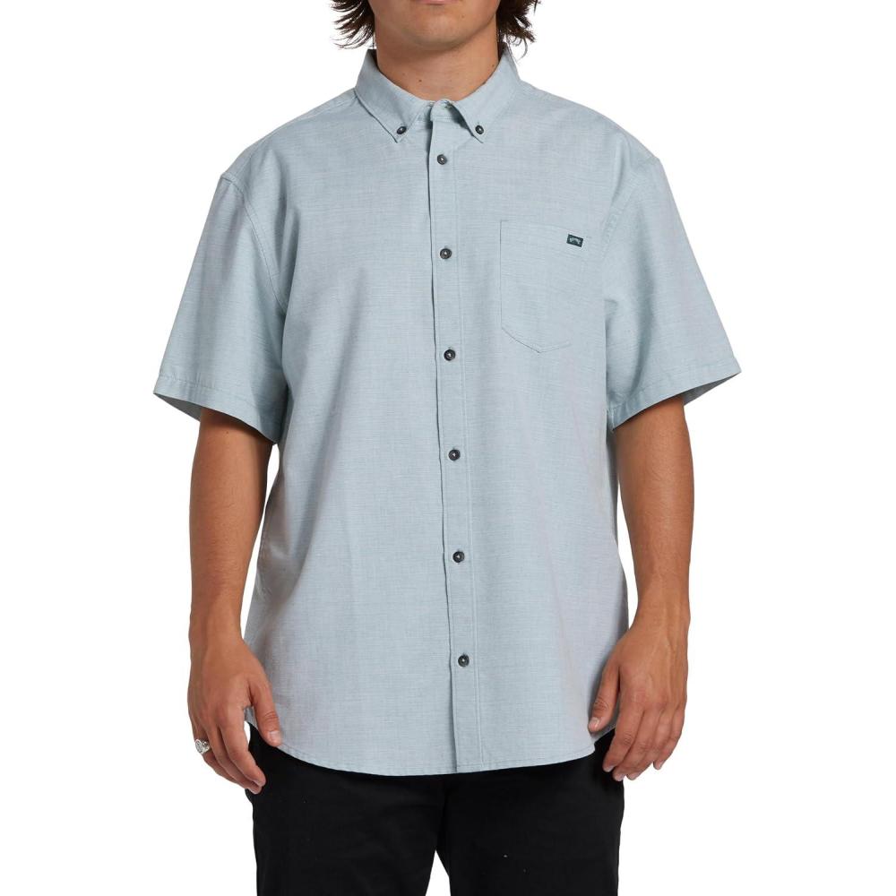 imageBillabong Mens Classic Sundays Woven Short Sleeve ShirtJade Stone
