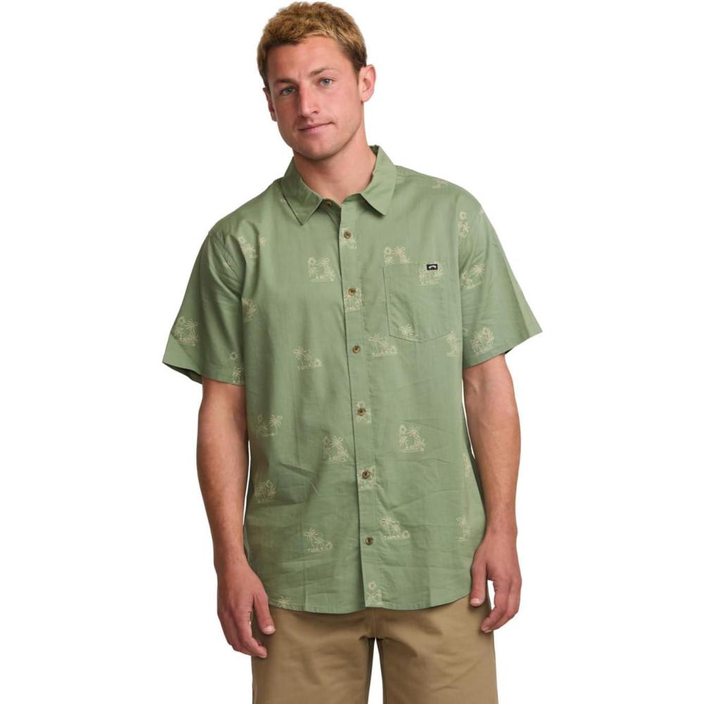 imageBillabong Mens Classic Sundays Woven Short Sleeve ShirtMoss S125 Mini