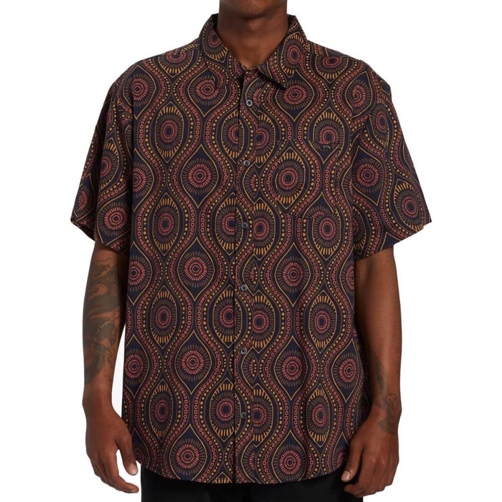 imageBillabong Mens Classic Sundays Woven Short Sleeve ShirtRust