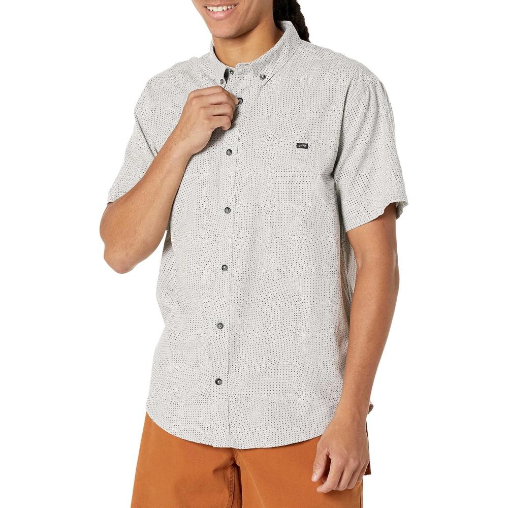 imageBillabong Mens Classic Sundays Woven Short Sleeve Short Sleeve ShirtAlloy