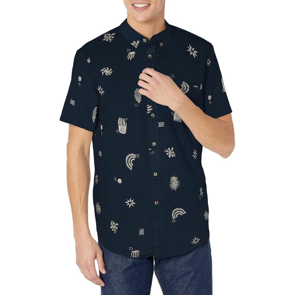 imageBillabong Mens Classic Sundays Woven Short Sleeve Short Sleeve ShirtIndigo