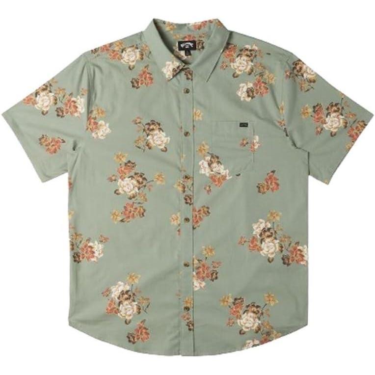 imageBillabong Mens Classic Sundays Woven Short Sleeve Short Sleeve ShirtSage