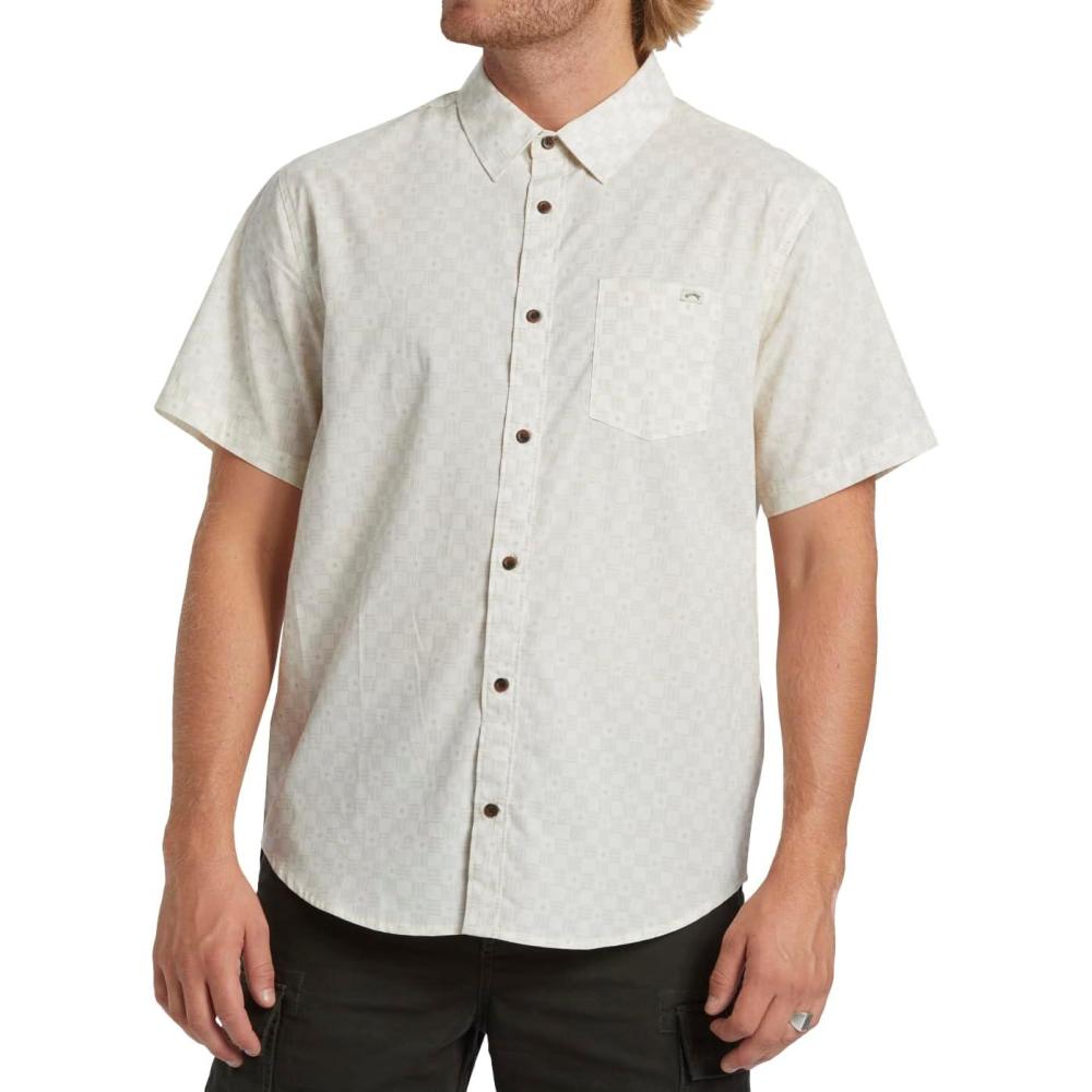 imageBillabong Mens Classic Sundays Woven Short Sleeve Short Sleeve ShirtTaupe