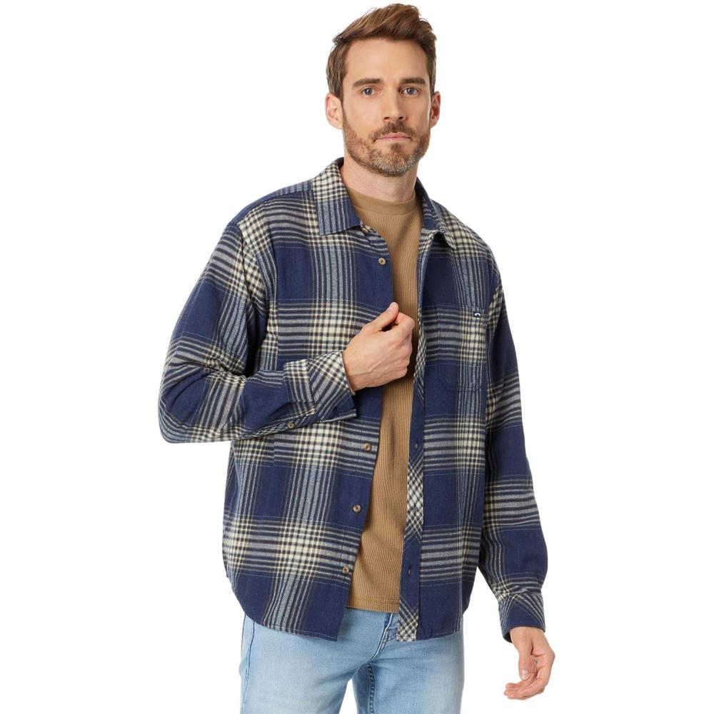 imageBillabong Mens Coastline Long Sleeve Flannel ShirtDark Navy