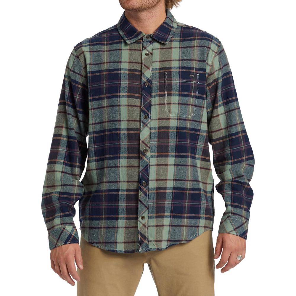 imageBillabong Mens Coastline Long Sleeve Flannel ShirtFern