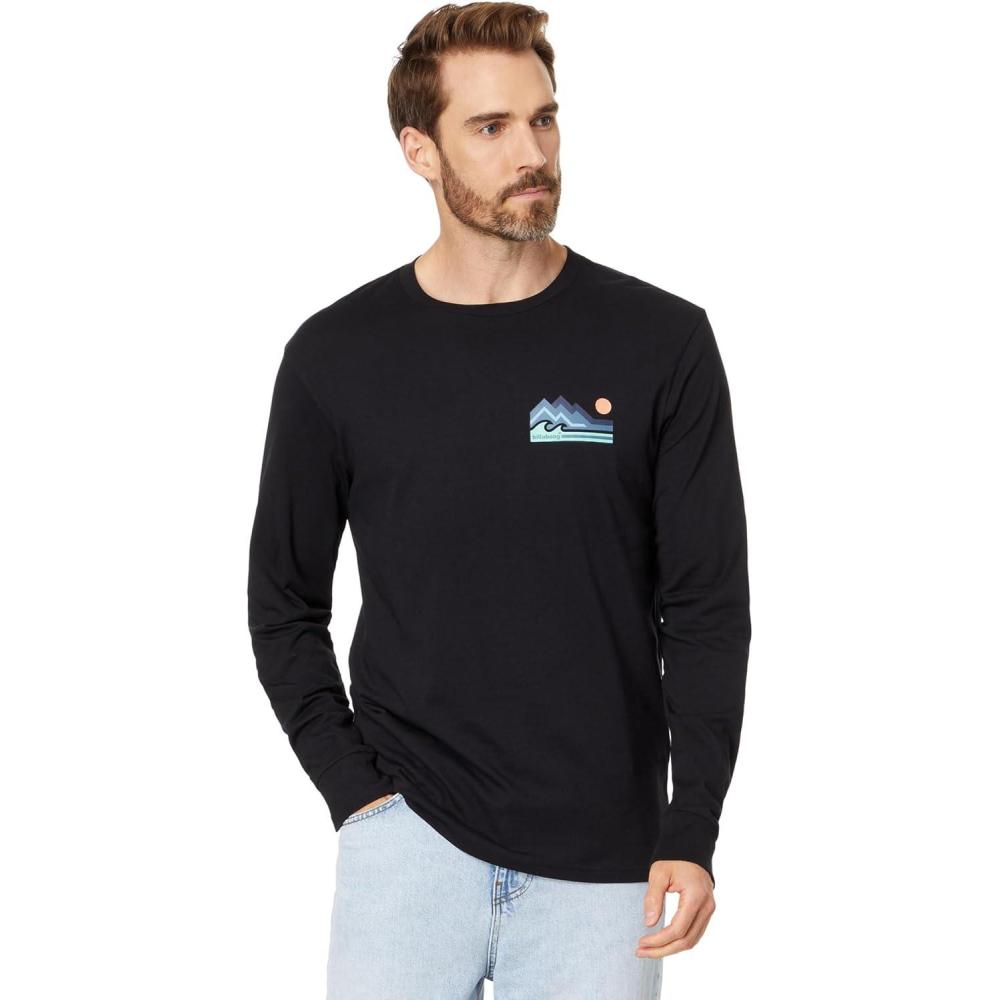 imageBillabong Mens Range Long Sleeve Graphic TeeBlack