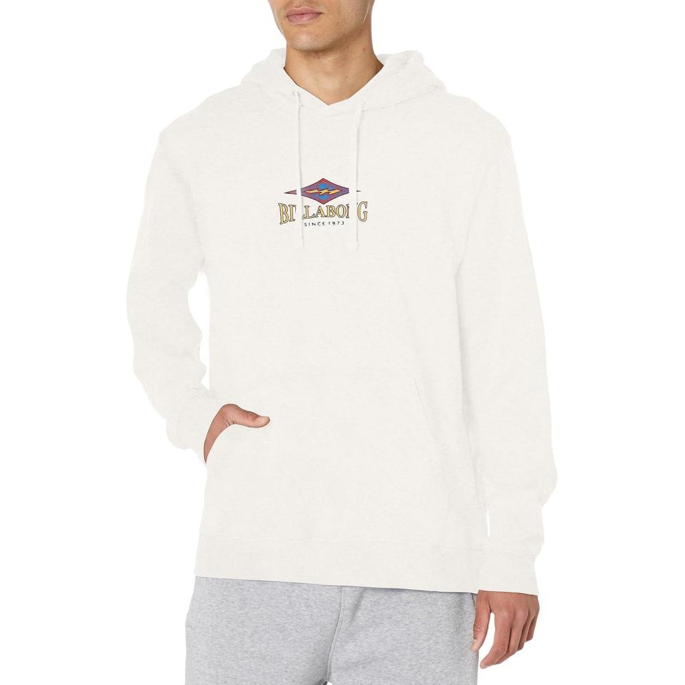 imageBillabong Mens Short Sands Pullover Graphic SweatshirtLight Grey Heather