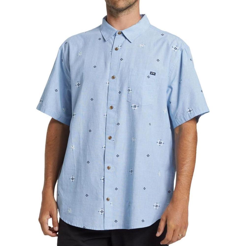 imageBillabong Mens Sundays Mini Short Sleeve WovenSmoke Blue