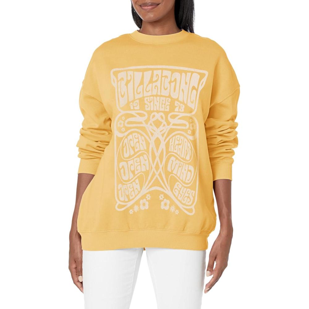 imageBillabong womens Ride in Oversized Crewneck SweatshirtGold Coast