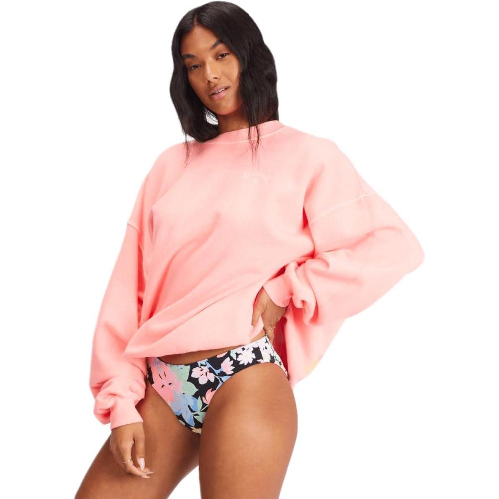 imageBillabong womens Ride in Oversized Crewneck SweatshirtSorbet