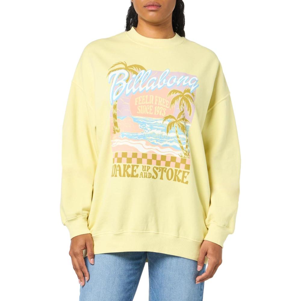 imageBillabong womens Ride in Oversized Crewneck SweatshirtSunspell