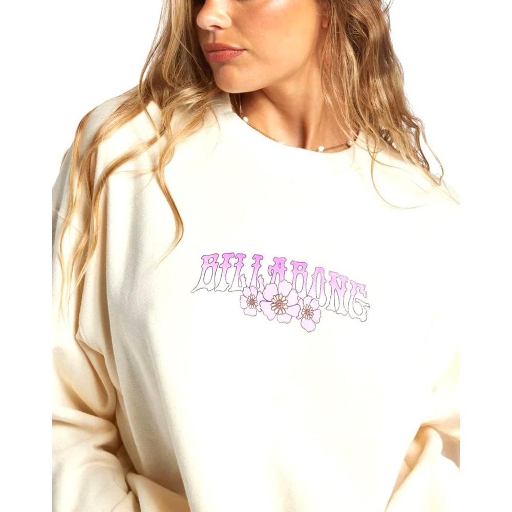imageBillabong womens Ride in Oversized Crewneck SweatshirtWhite Cap 1