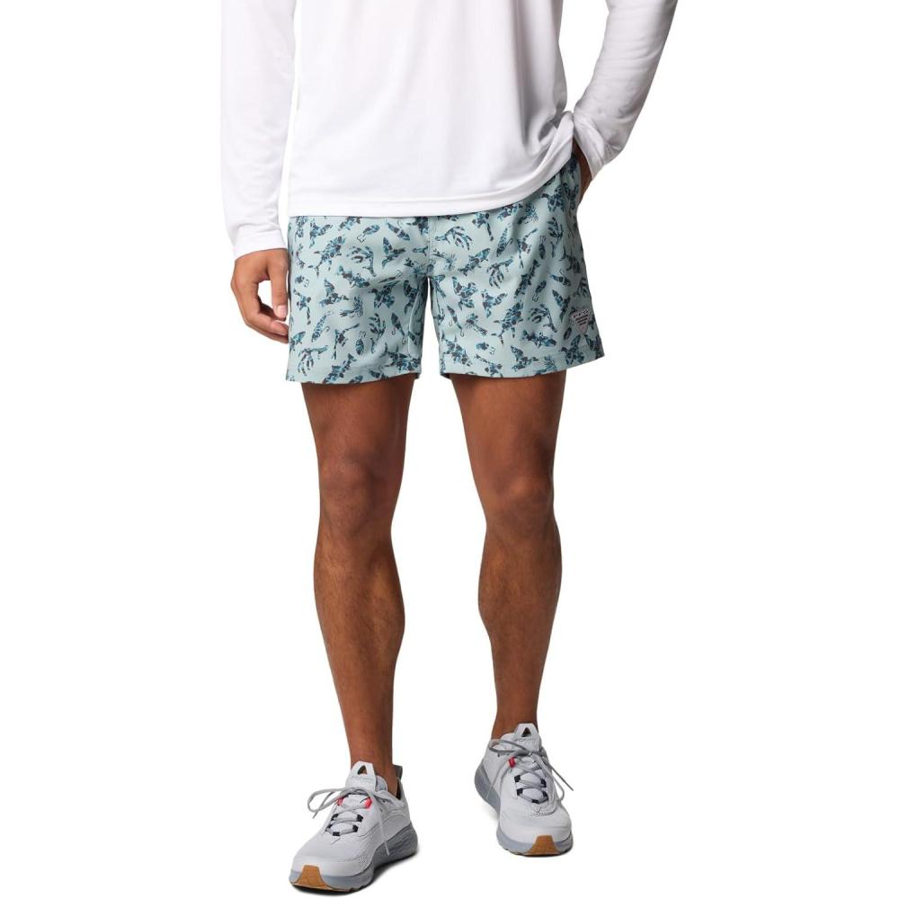 imageColumbia Mens PFG Rambler Printed Water ShortCrushed Blue Huntfish