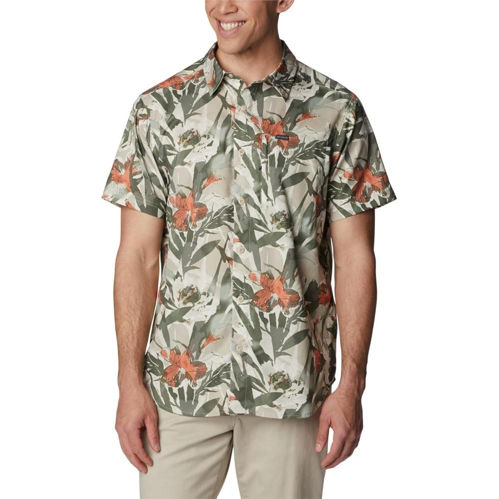 imageColumbia Mens Silver Ridge Utility Lite Novelty Short SleeveAncient Fossil Floriculture