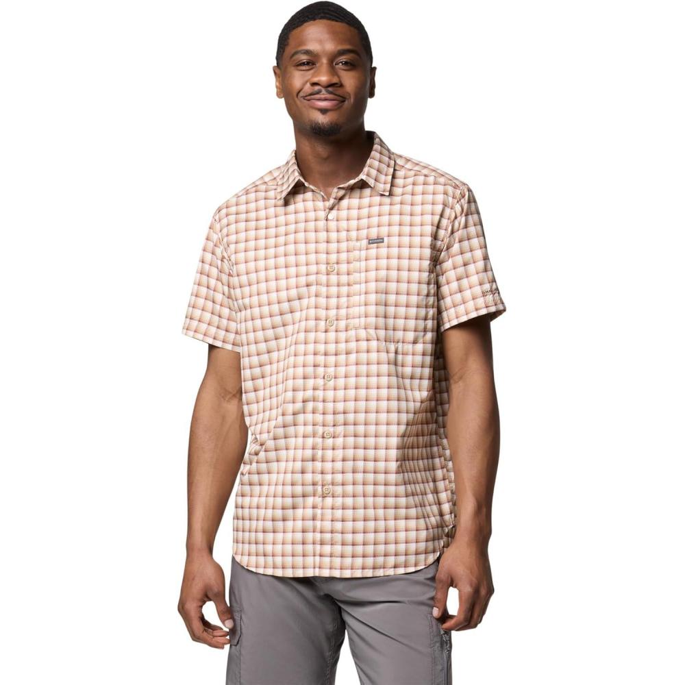 imageColumbia Mens Silver Ridge Utility Lite Novelty Short SleeveAncient Fossil Pulaski Plaid