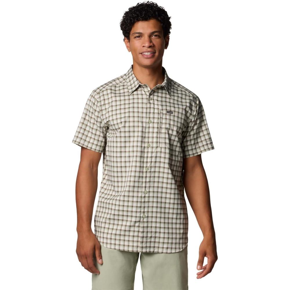 imageColumbia Mens Silver Ridge Utility Lite Novelty Short SleeveSafari Pulaski Plaid