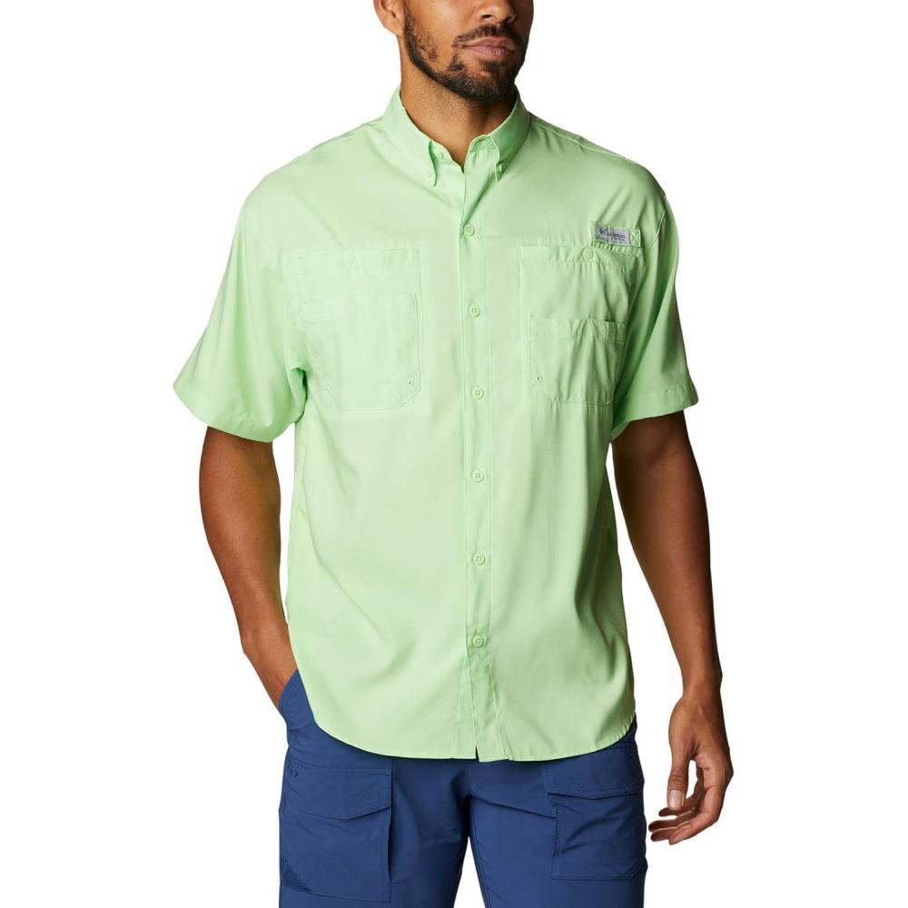 imageColumbia Mens Tamiami II Short Sleeve ShirtLime Glow