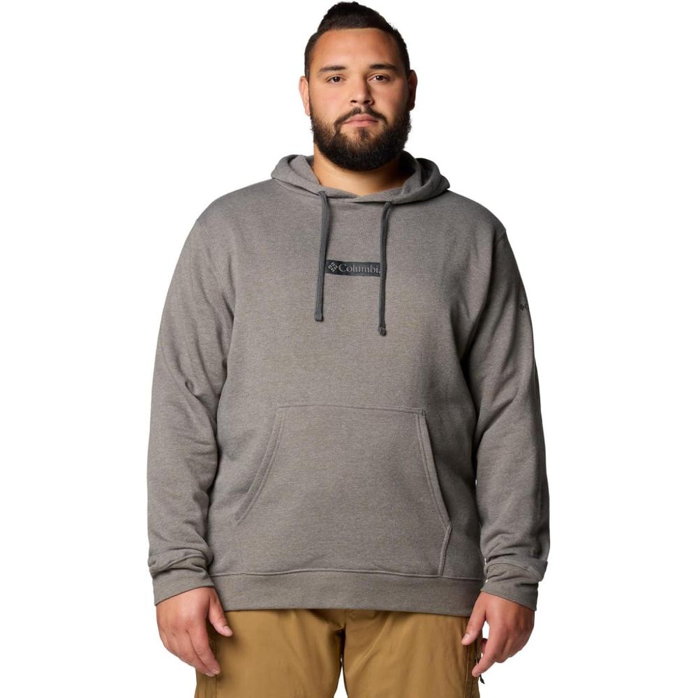 imageColumbia Mens Trek HoodieCharcoal HeatherPuff Box Gem Logo