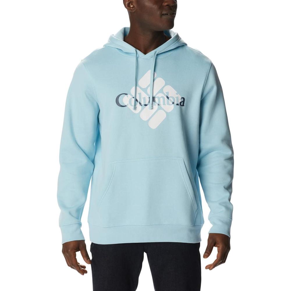 imageColumbia Mens Trek HoodieSky BlueCentered Gem Logo