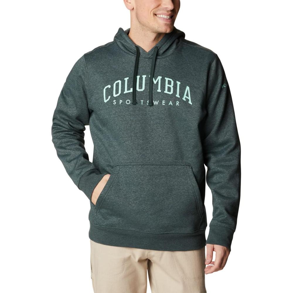 imageColumbia Mens Trek HoodieSpruce HeatherCsc Arched Brand Logo