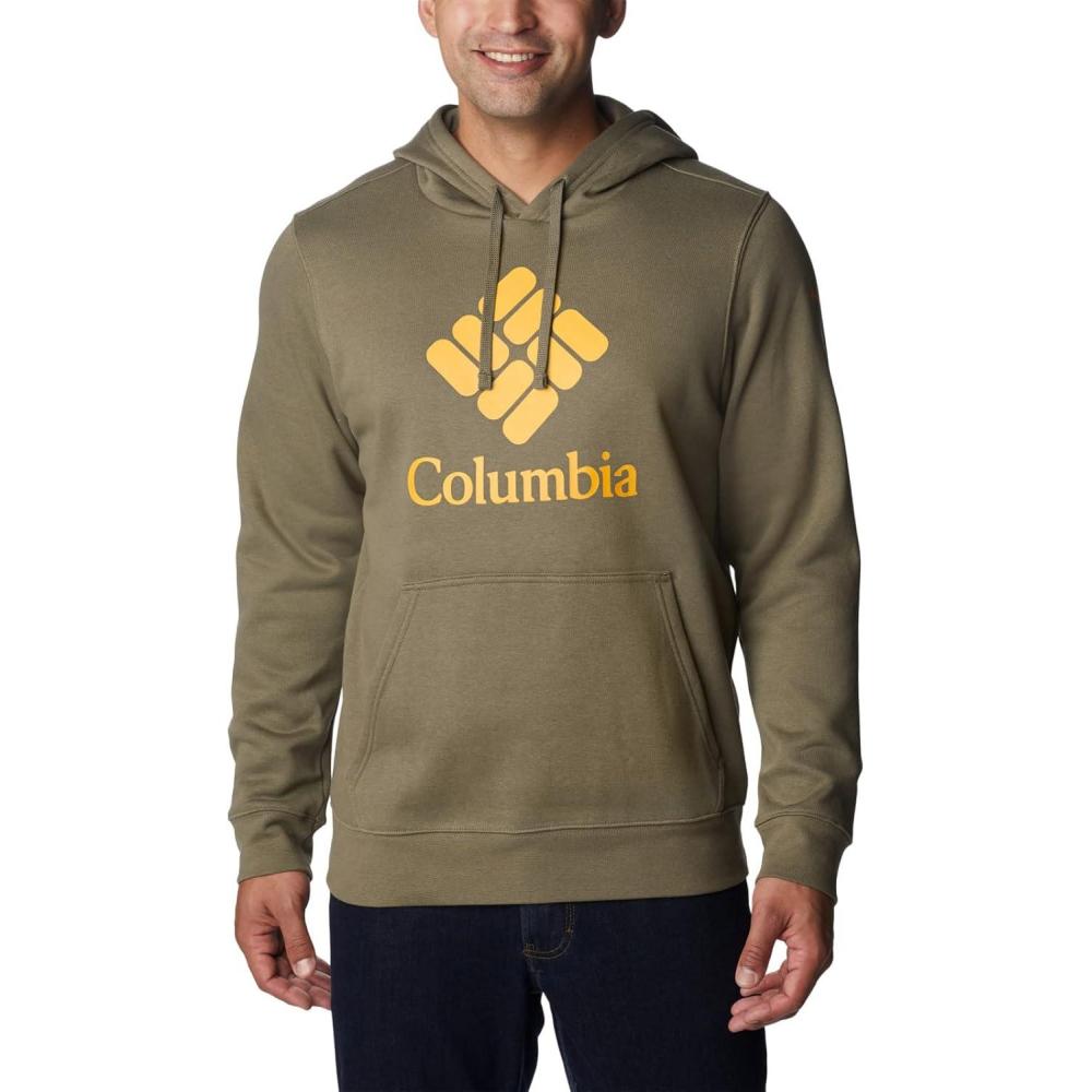 imageColumbia Mens Trek HoodieStone GreenCsc Stacked Logo