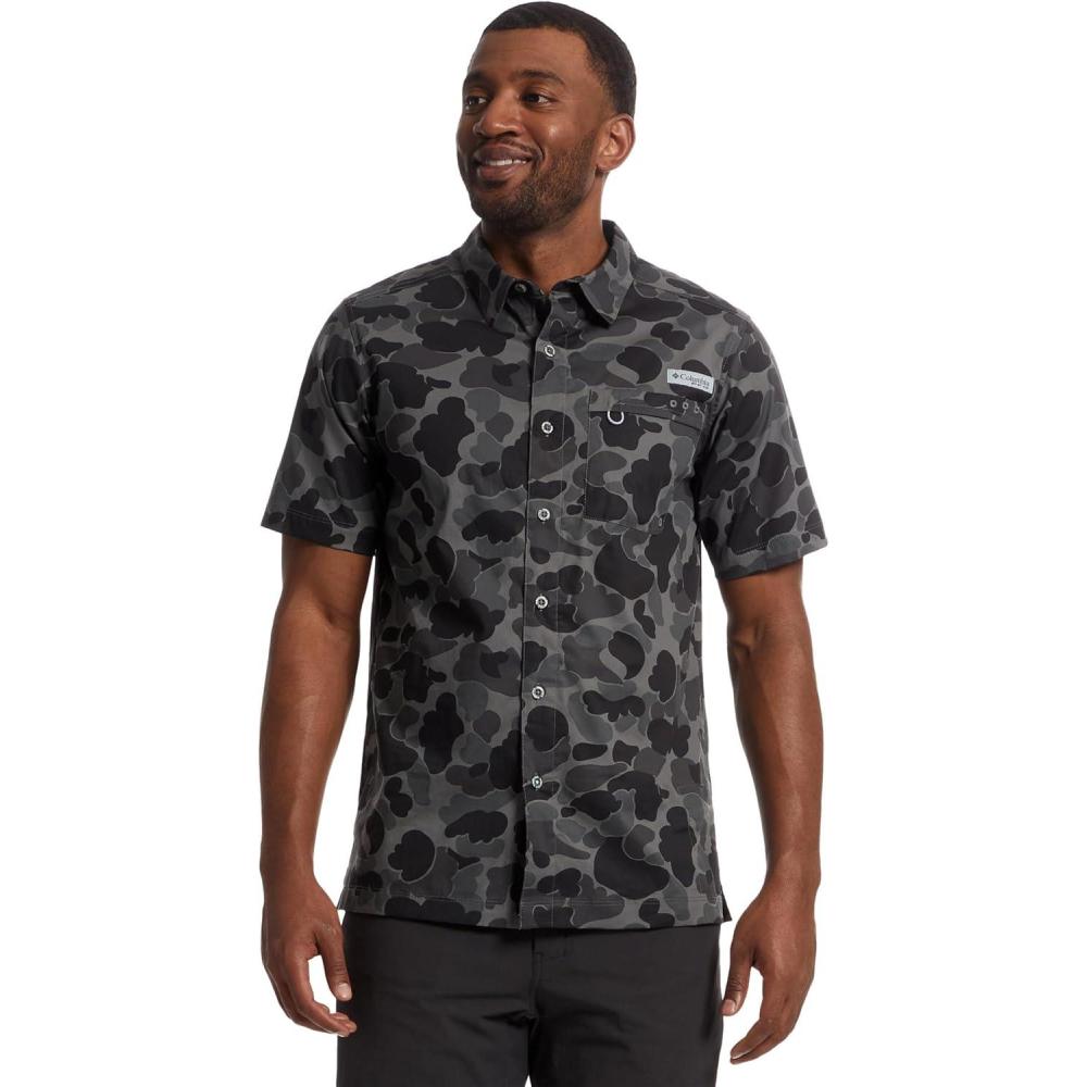 imageColumbia Mens Wild Cast Camp ShirtBlack Deltahunter Camo