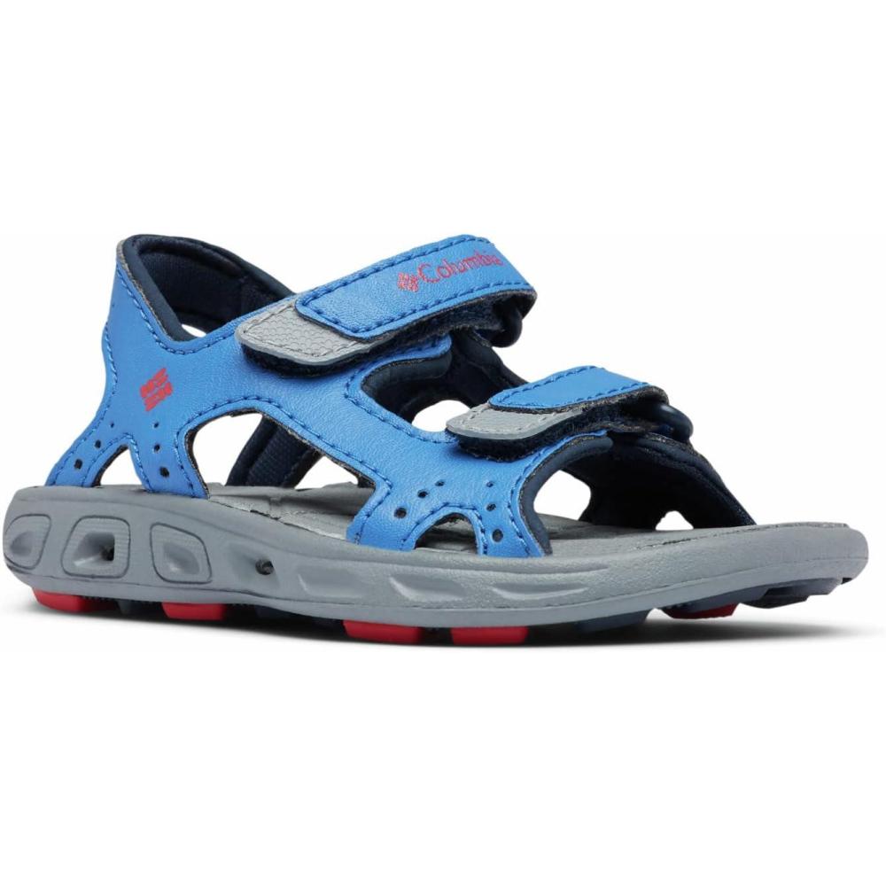 imageColumbia unisexchild Techsun Vent SandalSport SandalStormy Blue  Mountain Red