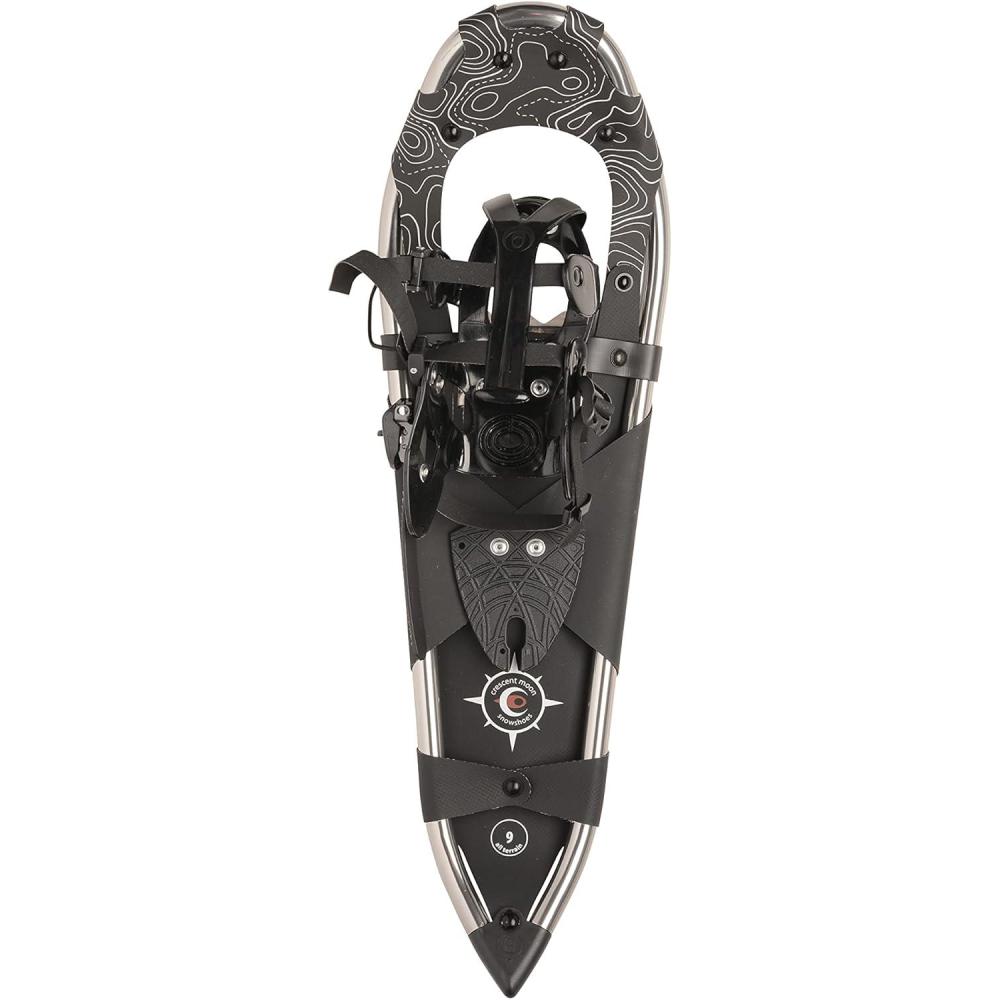imageCrescent Moon All Terrian Unisex Snowshoe  Sawtooth 27 Unisex All Terrain Snowshoe with Award Winning Single Loop Pull Binding Stainless Steel Crampons and Heel LiftsSilver