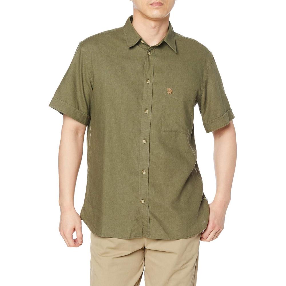 imageFjallraven Ovik Travel Shirt ShortSleeve  MensGreen