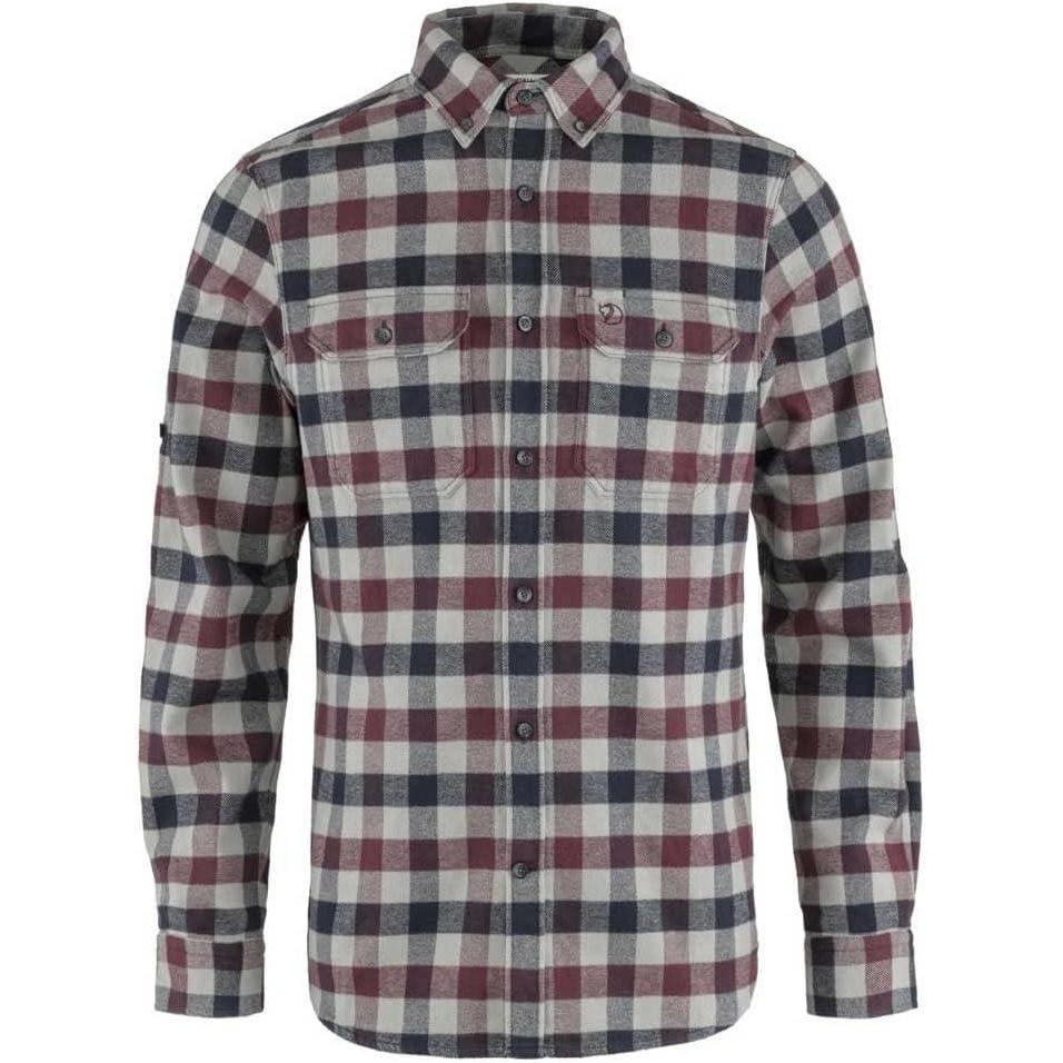 imageFjllrven Skog Mens Long Sleeve Flannel ShirtDark GarnetFog