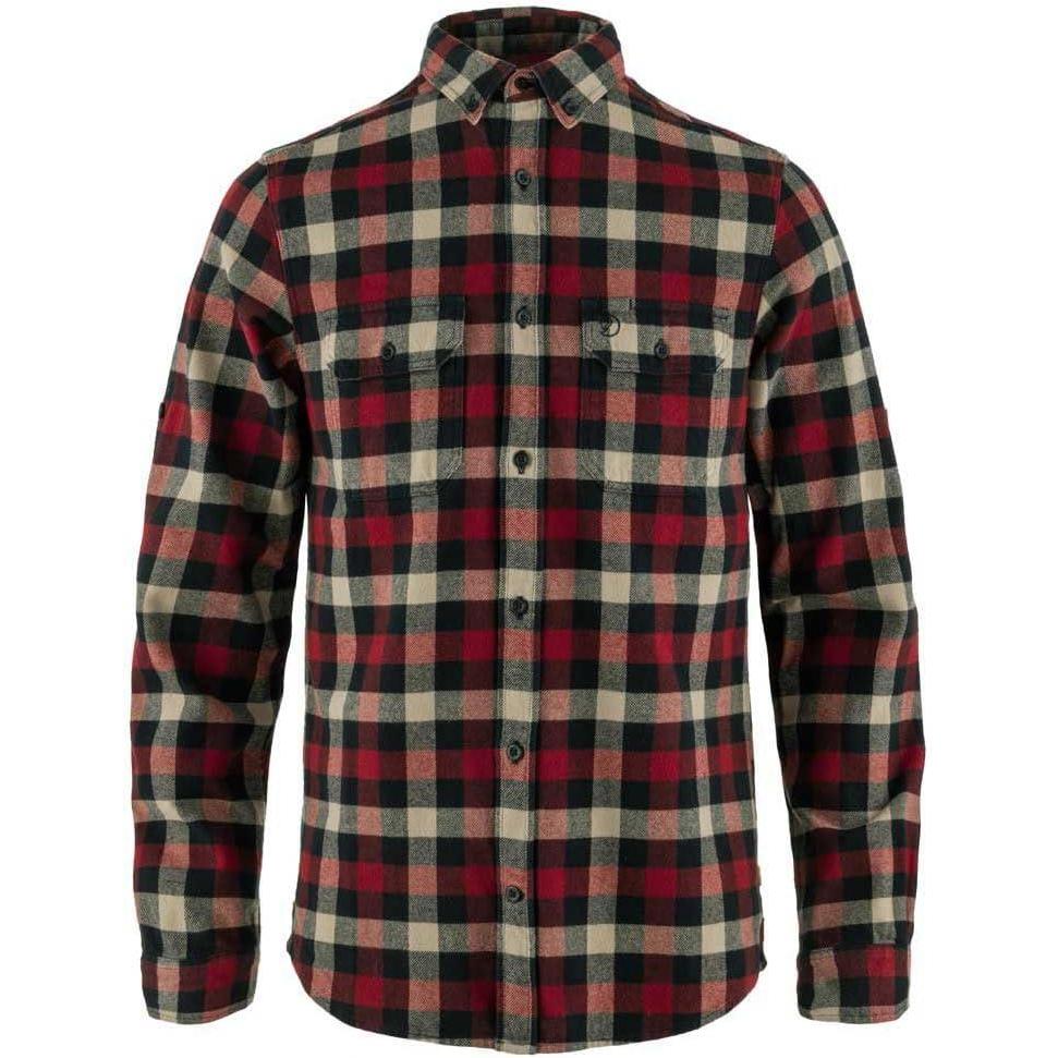imageFjllrven Skog Mens Long Sleeve Flannel ShirtDark Navyred