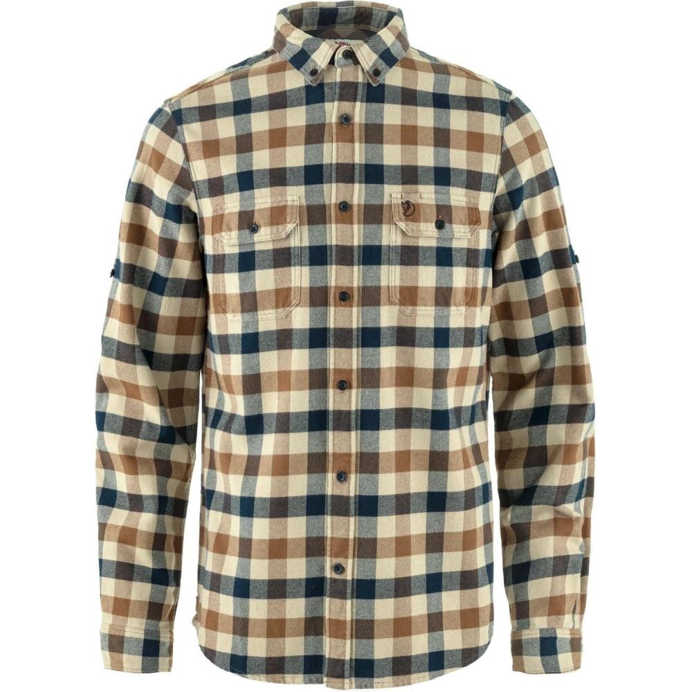imageFjllrven Skog Mens Long Sleeve Flannel ShirtFossildark Navy