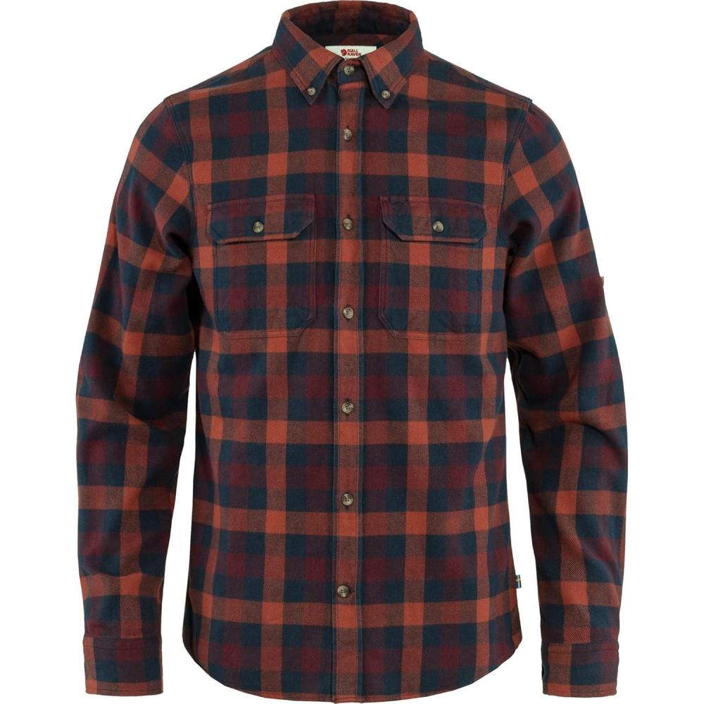 imageFjllrven Skog Mens Long Sleeve Flannel ShirtNavy