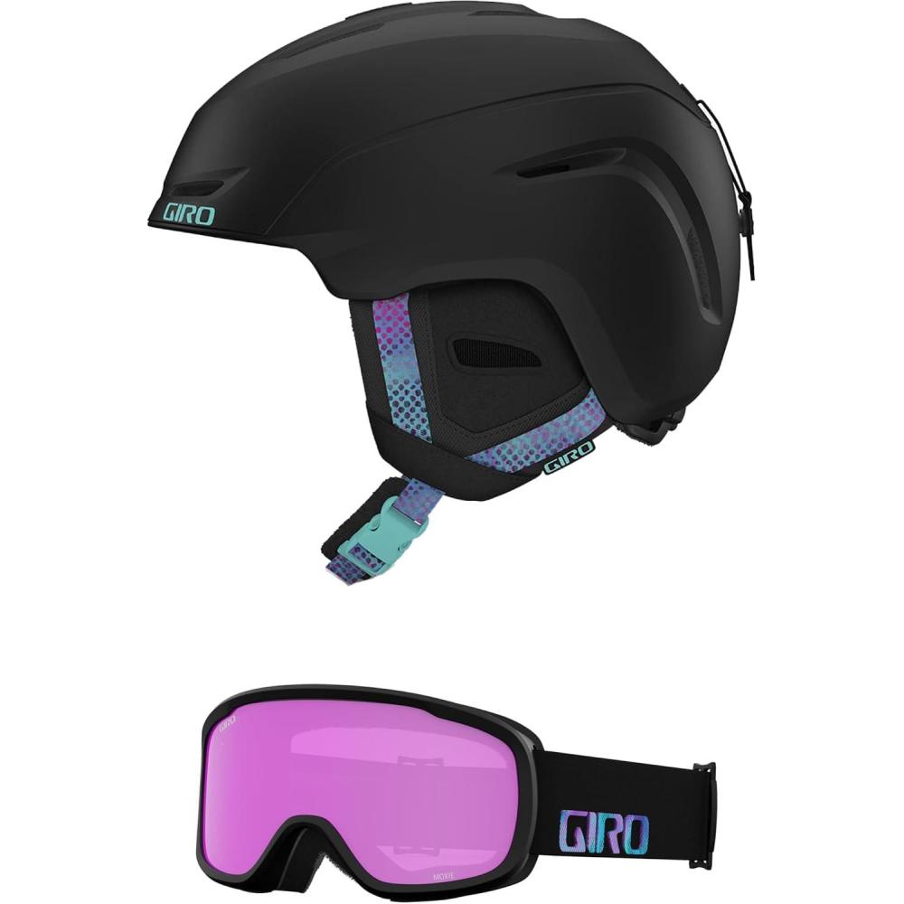 imageGiro Avera Snow Helmet 2022 WomensCombo Matte Black Chroma Dot Black Chroma Dot