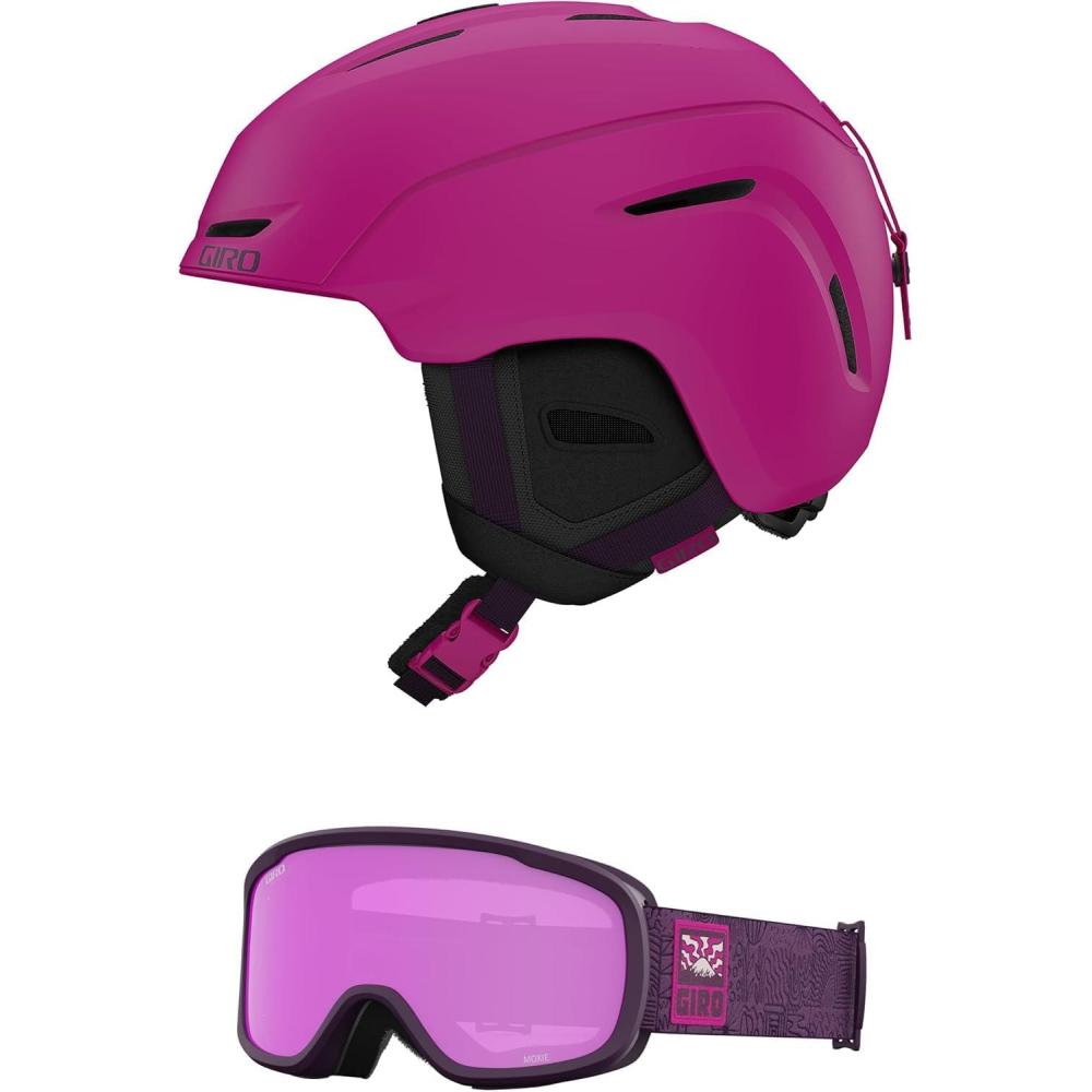 imageGiro Avera Snow Helmet 2022 WomensCombo Matte Pink StreetUrchin Urchin Adventure Grid