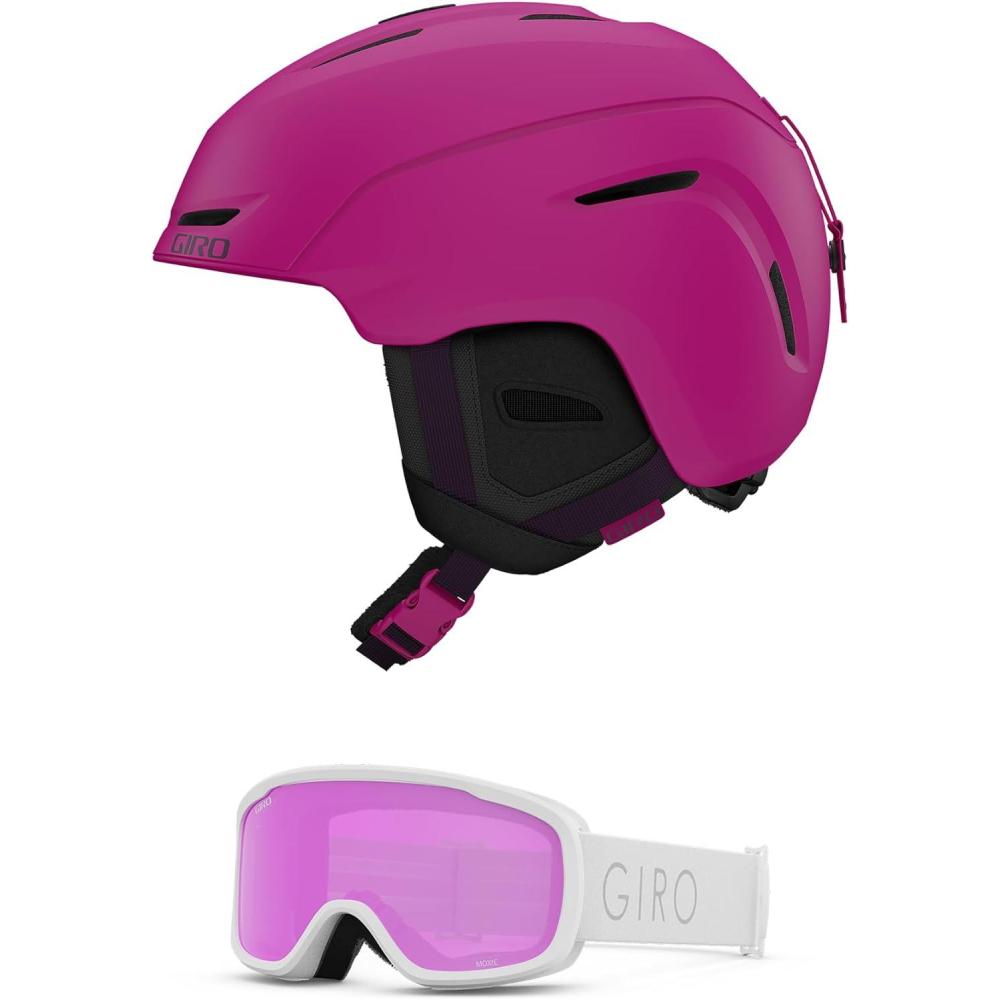 imageGiro Avera Snow Helmet 2022  WomensCombo Matte Pink StreetUrchin  White Core Light