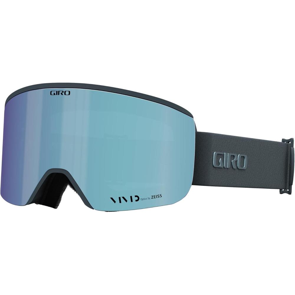 imageGiro Axis Ski Goggles Snowboard Goggles for Men Quick Change with 2 VIVID Lenses AntiFog Vent Tech OTGDark Shark Indicator Vivid Royal